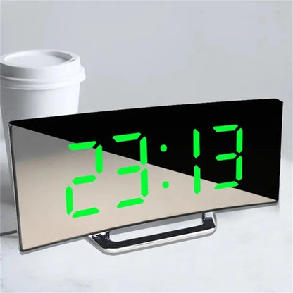 LUMTID LED Alarm Clock with Mirror & Temperature Display